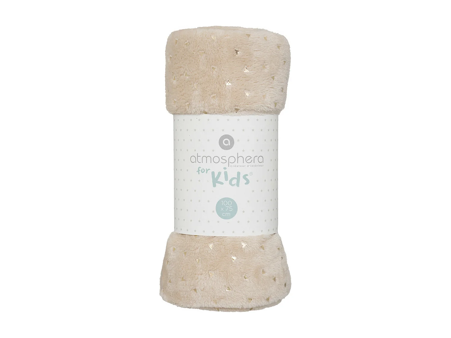 Plaid Flanelle Enfant "Berlingot" 75x100cm Beige