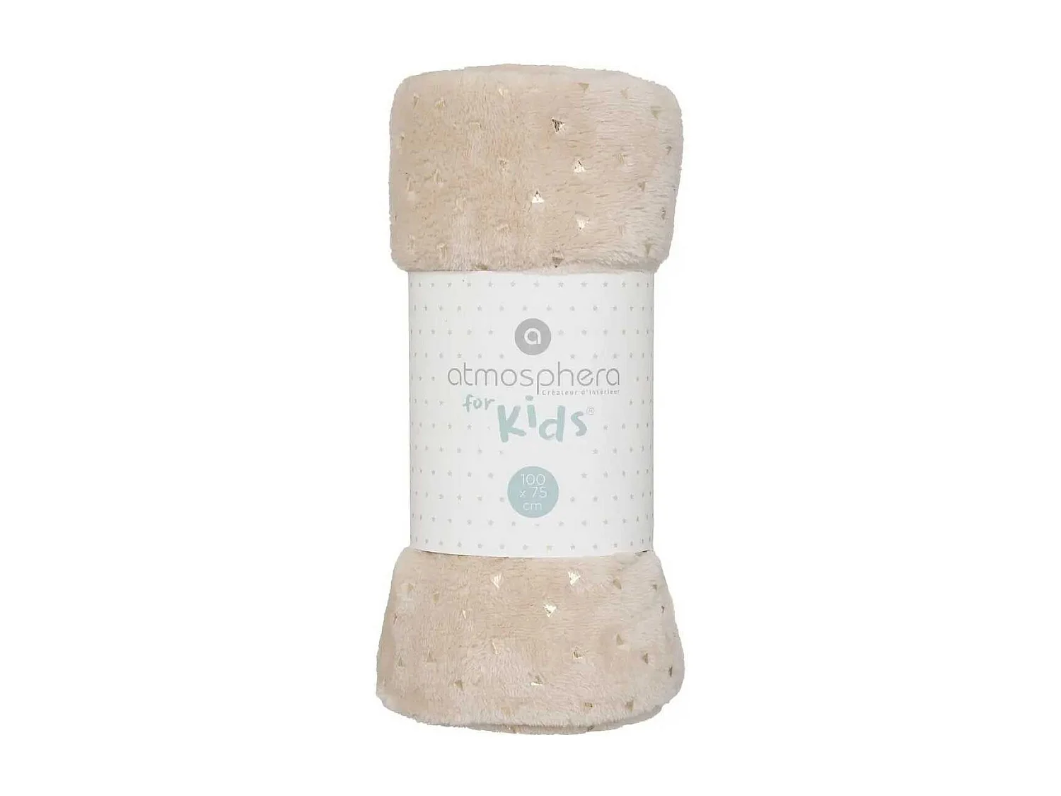 Plaid Flanelle Enfant "Berlingot" 75x100cm Beige