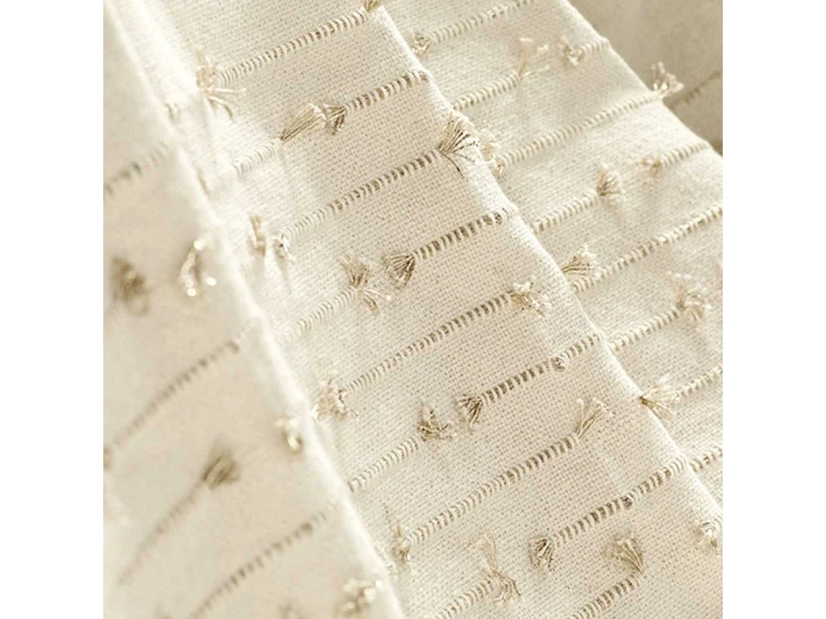 Plaid à Franges "Golden Sunset" 125x150cm Naturel