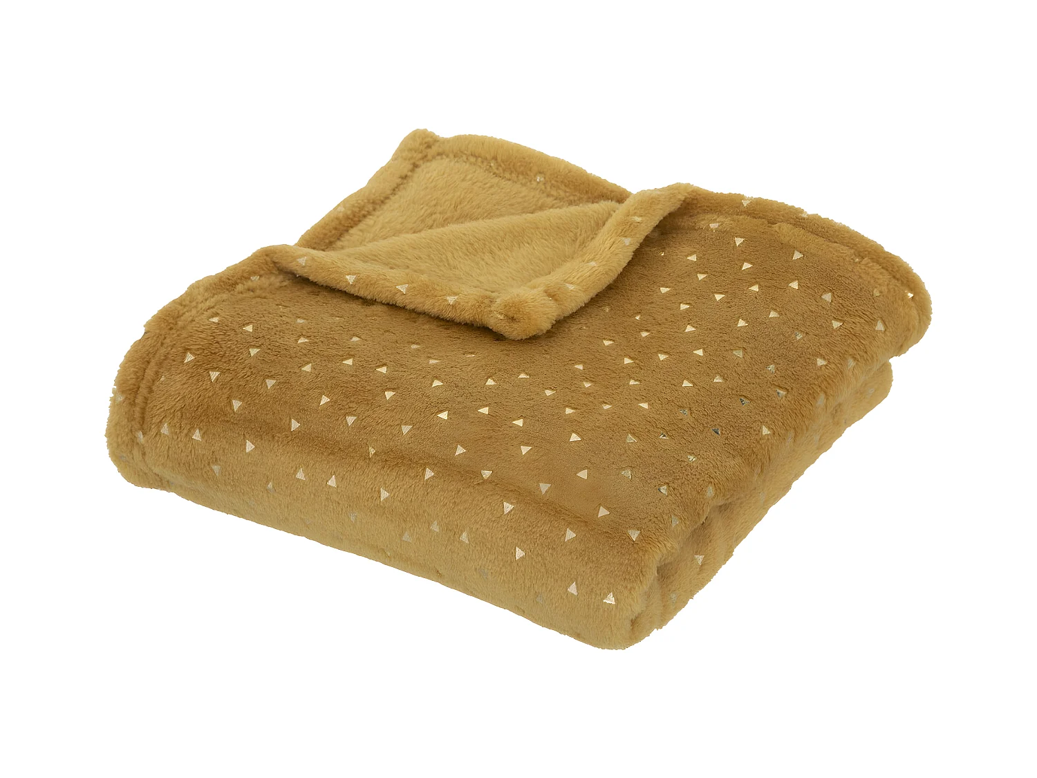 Plaid Flanelle Enfant "Berlingot" 75x100cm Ocre