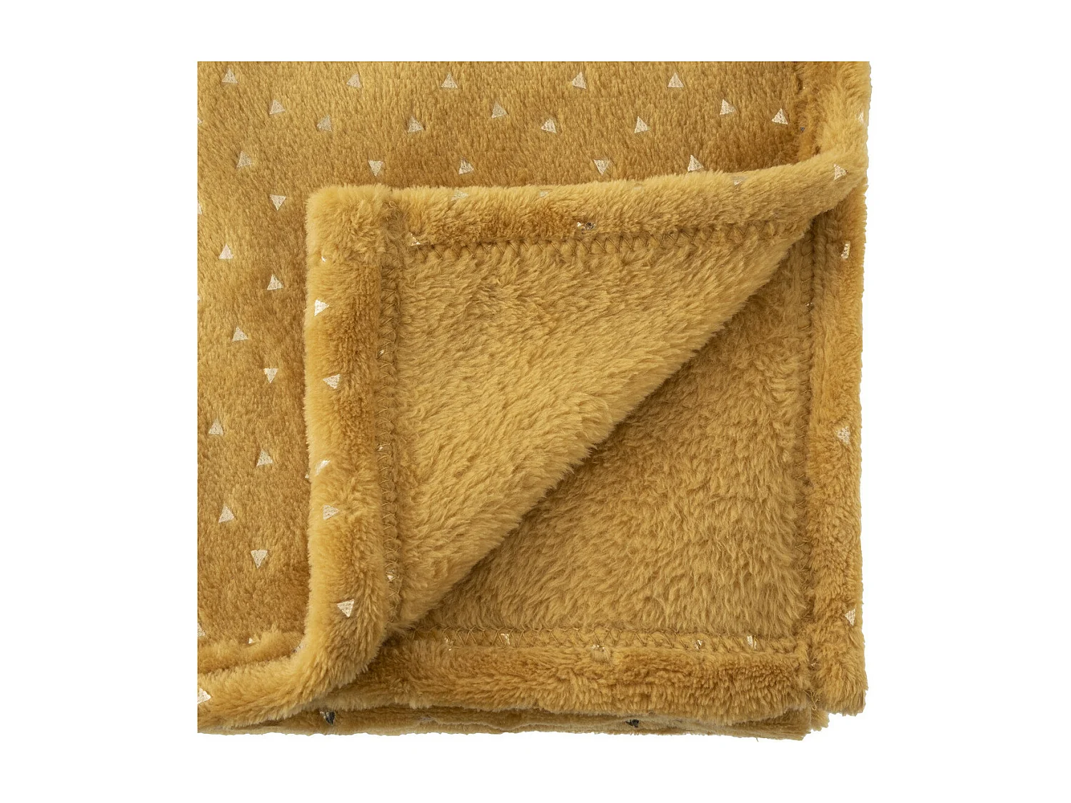 Plaid Flanelle Enfant "Berlingot" 75x100cm Ocre