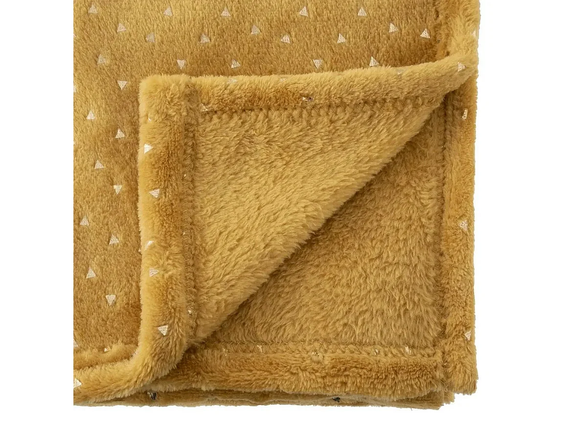 Plaid Flanelle Enfant "Berlingot" 75x100cm Ocre