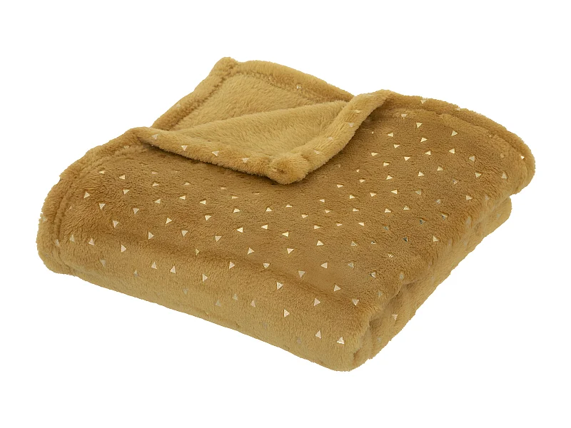 Plaid Flanelle Enfant "Berlingot" 75x100cm Ocre