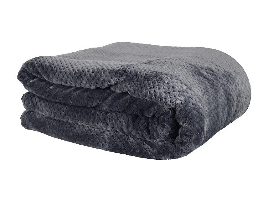 Plaid Nid Abeille Gris Sherpa Xxl 180x220cm Gris