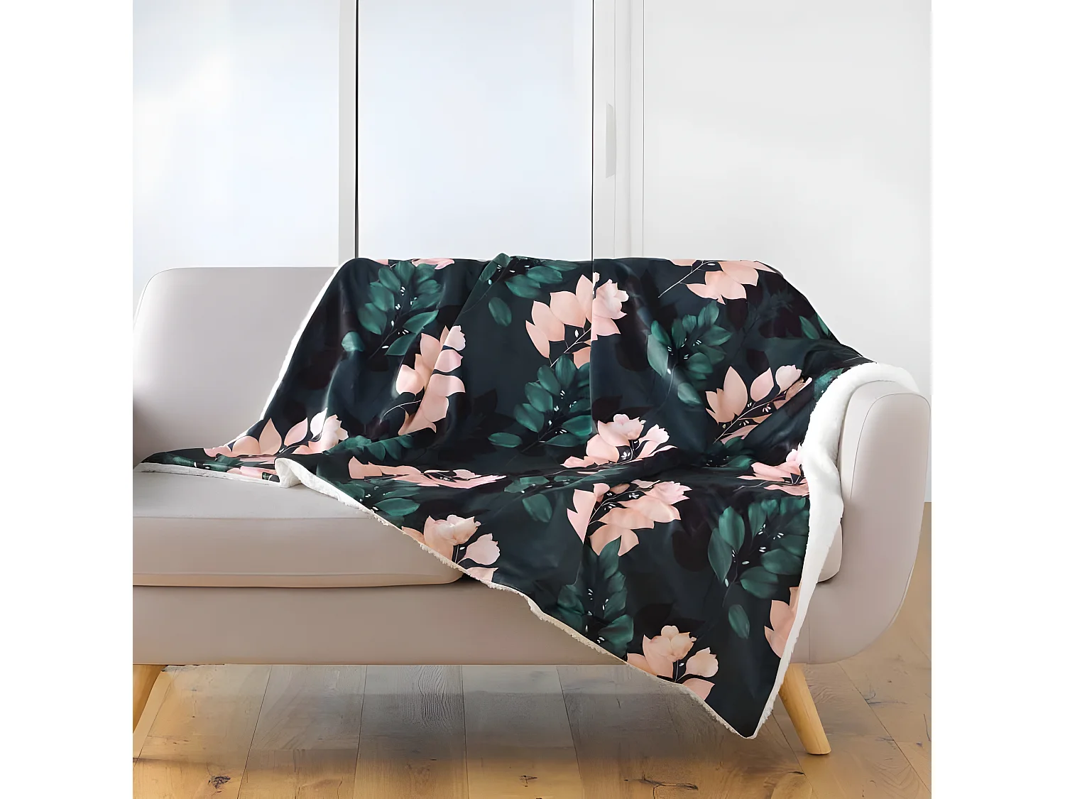 Plaid Velours "Belline" 125x150cm Émeraude