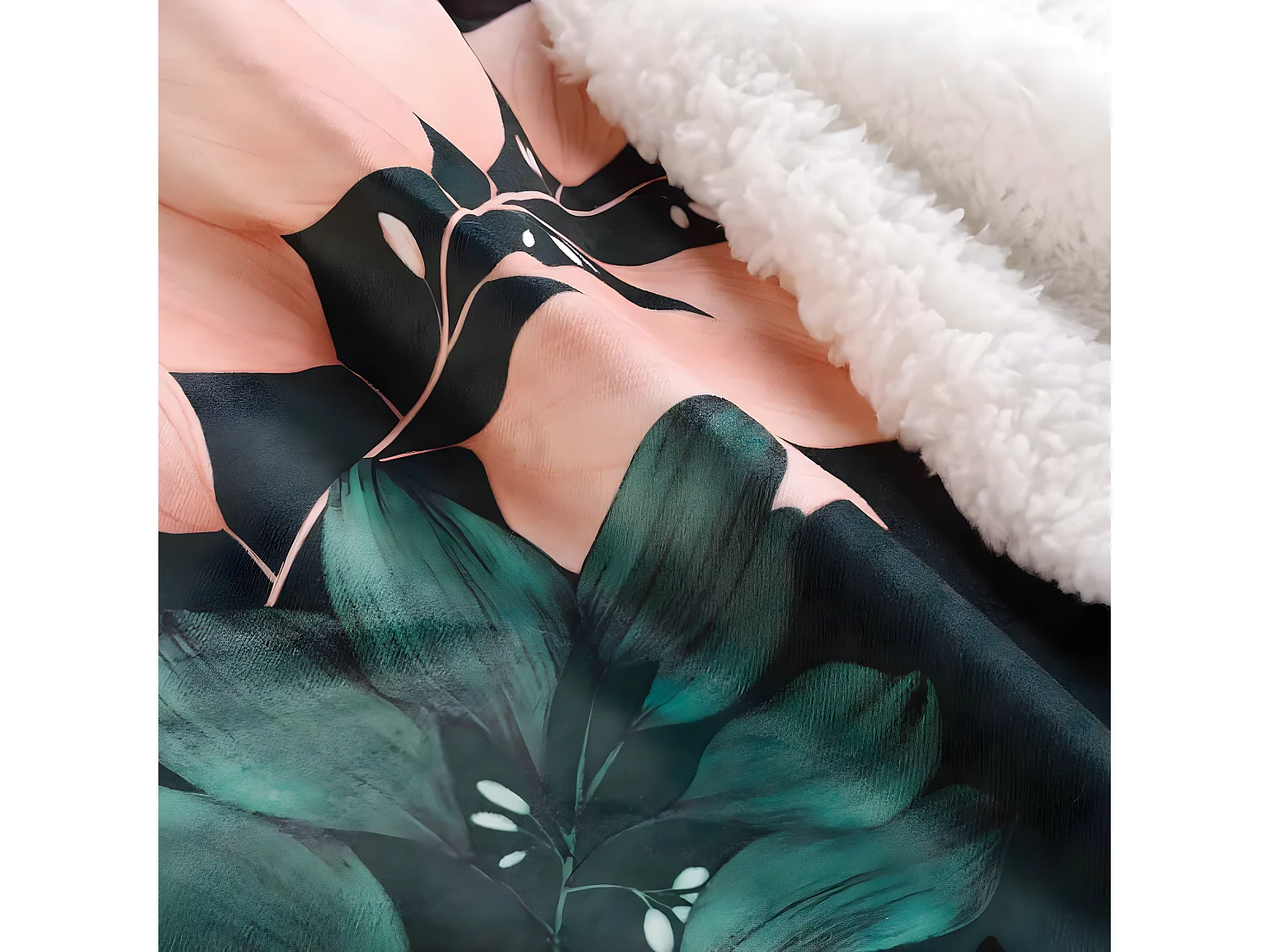 Plaid Velours "Belline" 125x150cm Émeraude