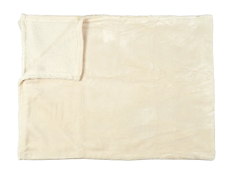 Plaid Flanelle Beige 125x150cm Beige