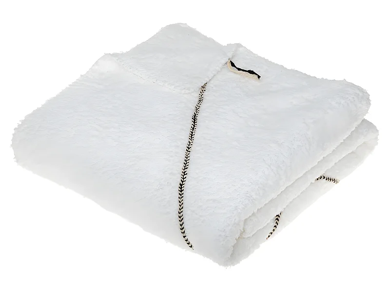 Plaid Imprimé "Safari" 130x180cm Blanc