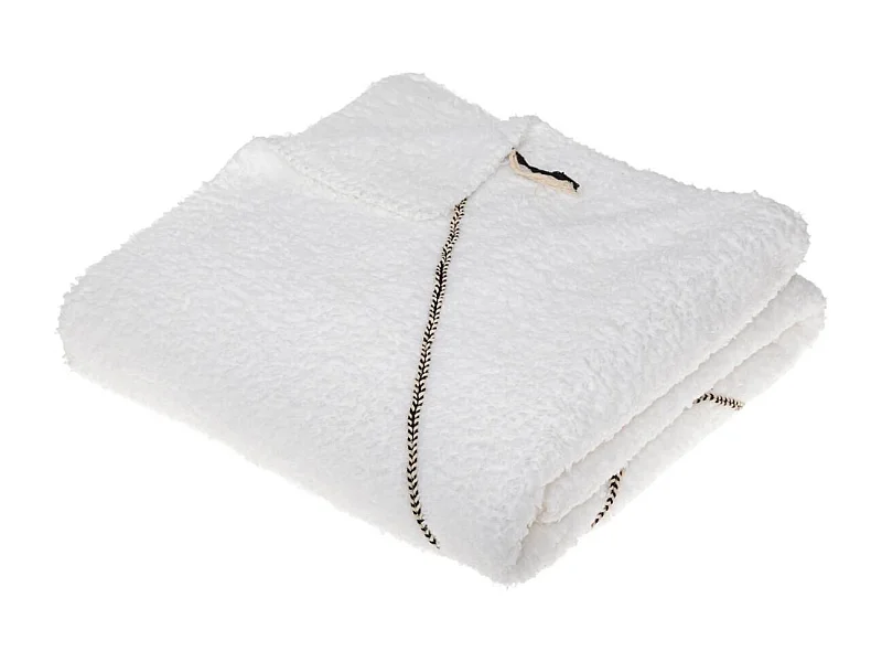 Plaid Imprimé "Safari" 130x180cm Blanc