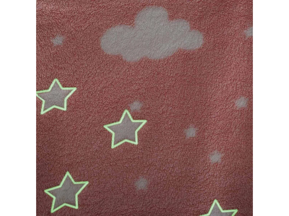 Plaid Phosphorescent Enfant "Reka" 125x150cm Rose