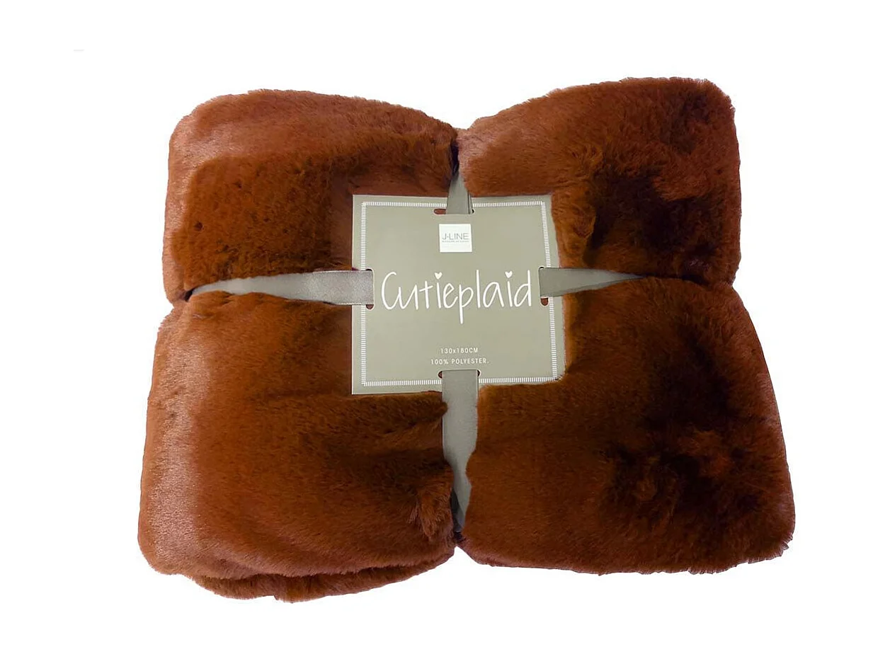 Plaid Imitation Fourrure "Cutie" 130x180cm Sienna