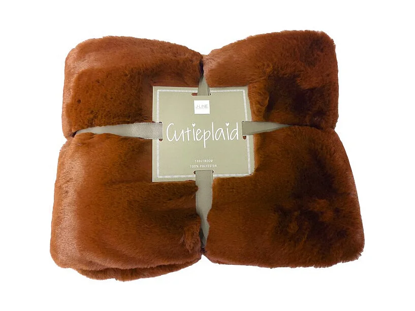 Plaid Imitation Fourrure "Cutie" 130x180cm Sienna