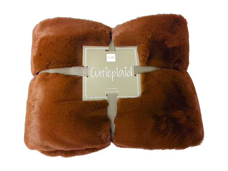 Plaid Imitation Fourrure "Cutie" 130x180cm Sienna