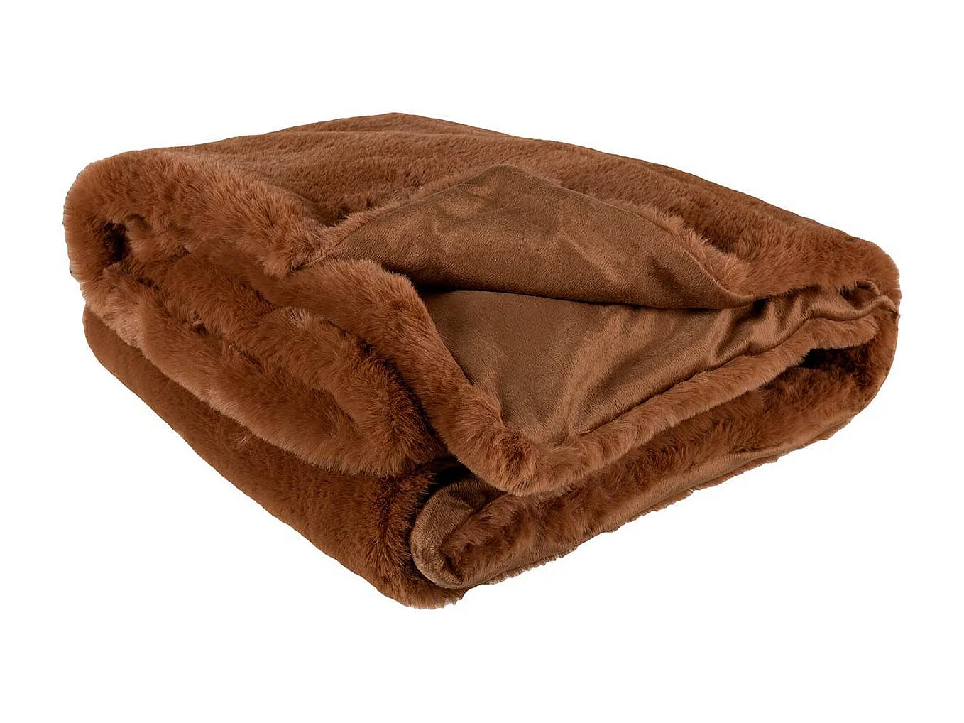 Coperta in poliestere marrone 180x130 cm