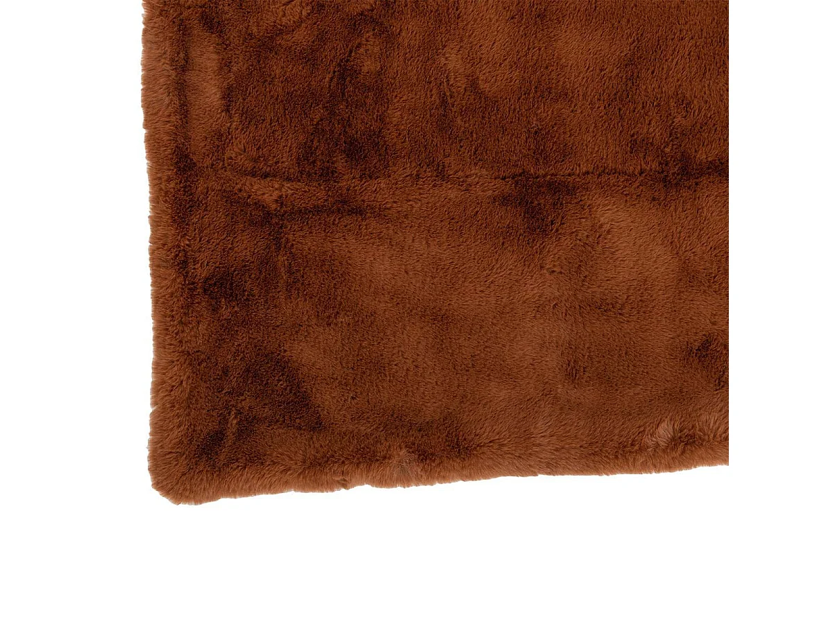 Coperta in poliestere marrone 180x130 cm