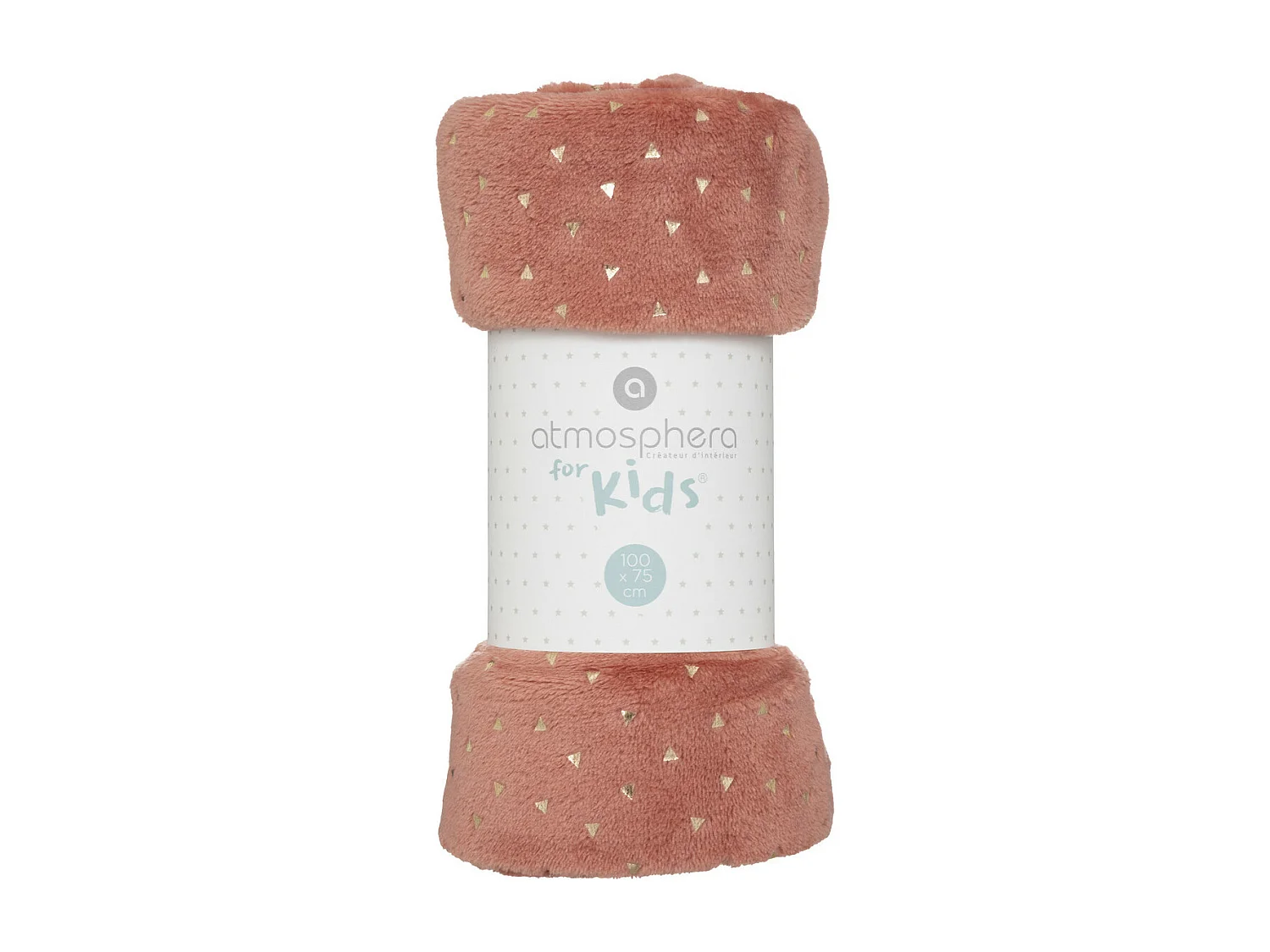 Plaid Flanelle Enfant "Berlingot" 75x100cm Terracotta