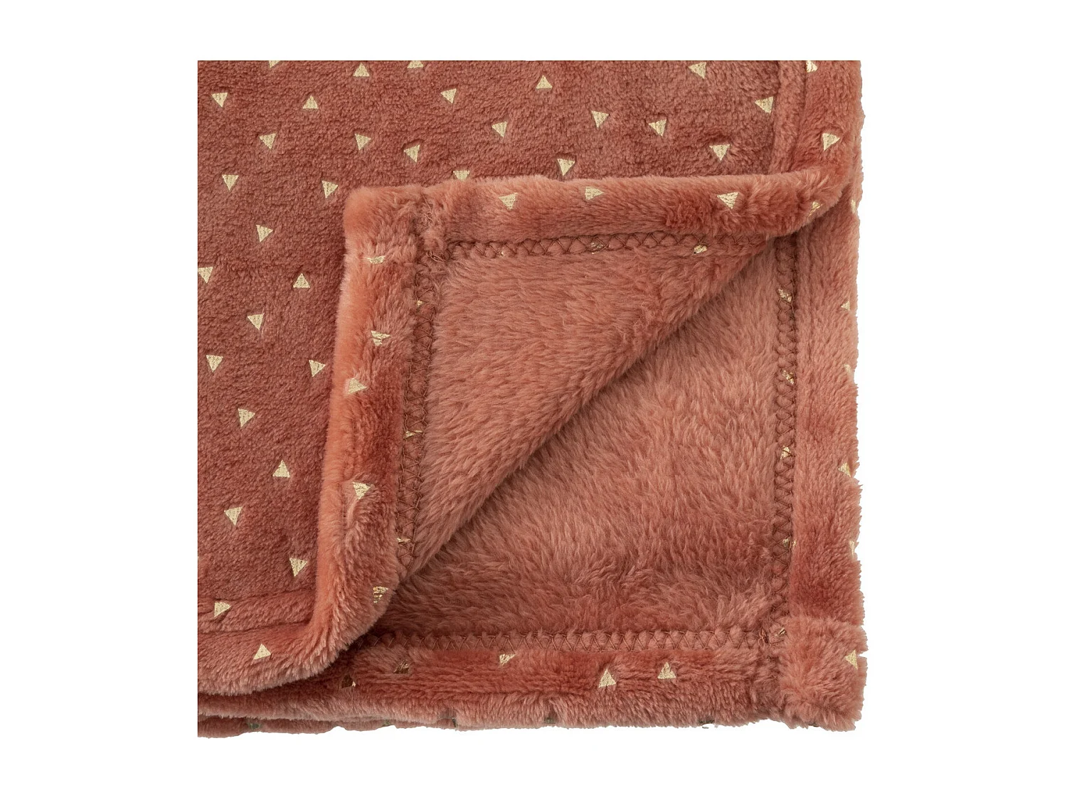 Plaid Flanelle Enfant "Berlingot" 75x100cm Terracotta