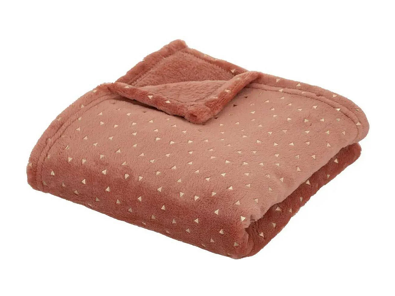 Plaid Flanelle Enfant "Berlingot" 75x100cm Terracotta