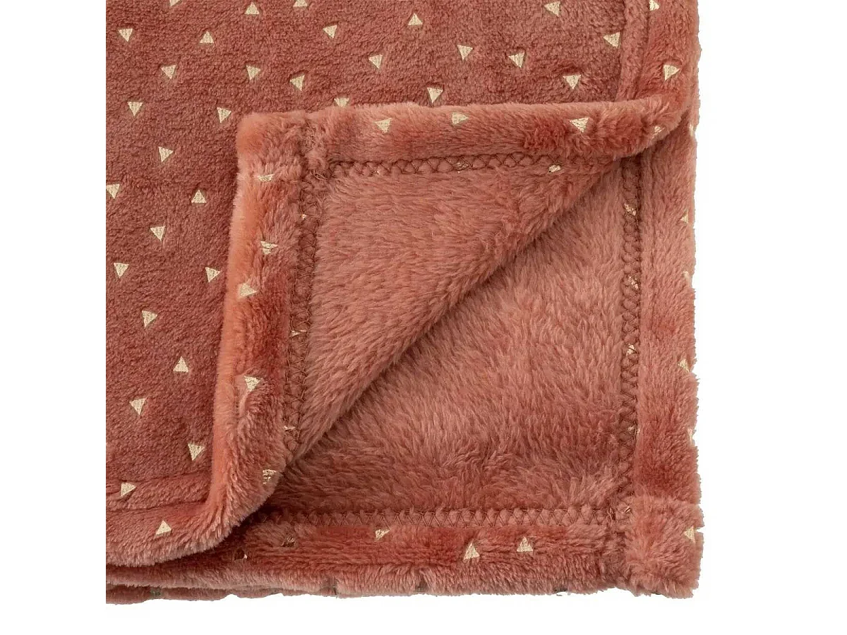 Plaid Flanelle Enfant "Berlingot" 75x100cm Terracotta