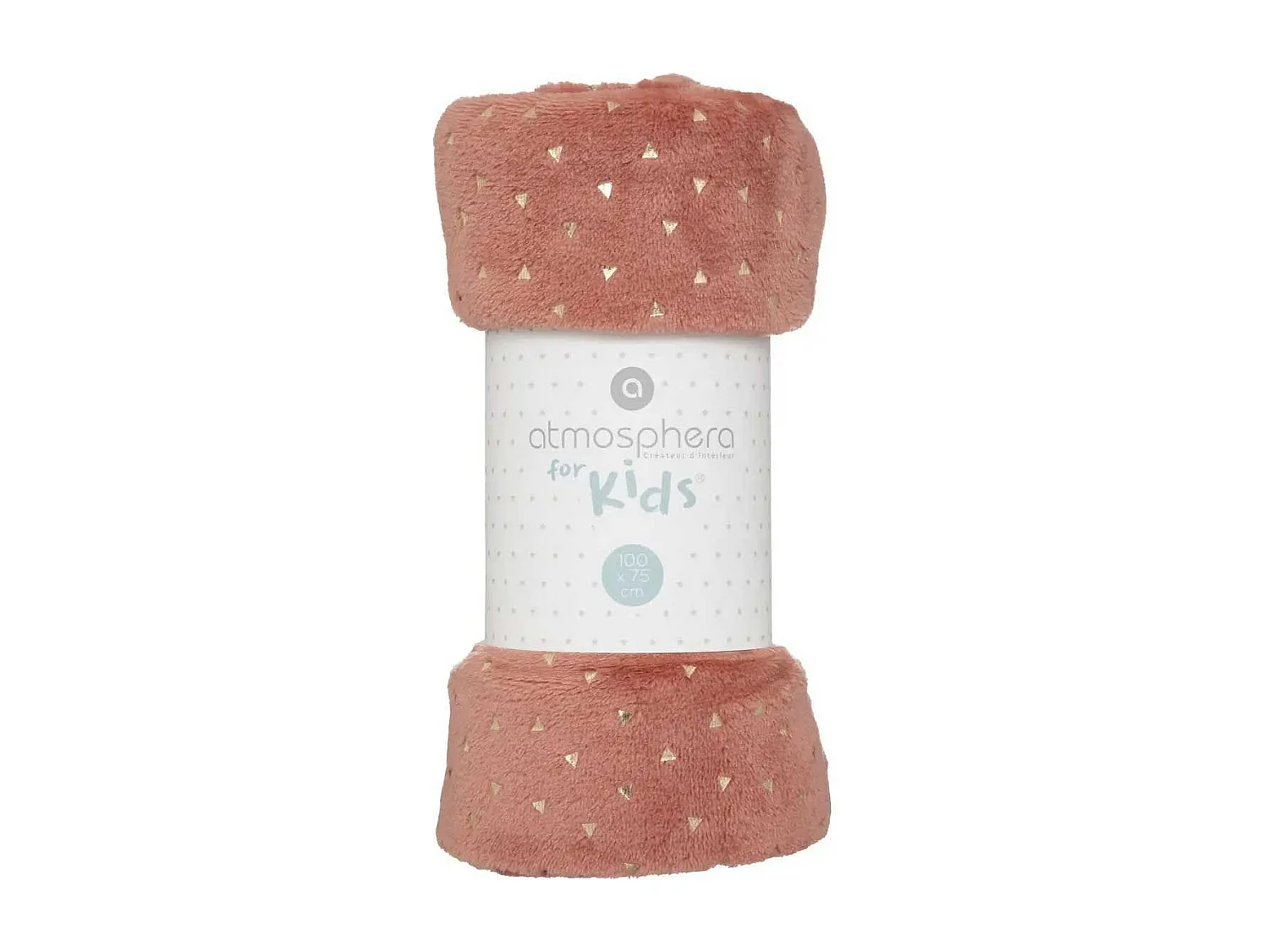 Plaid Flanelle Enfant "Berlingot" 75x100cm Terracotta