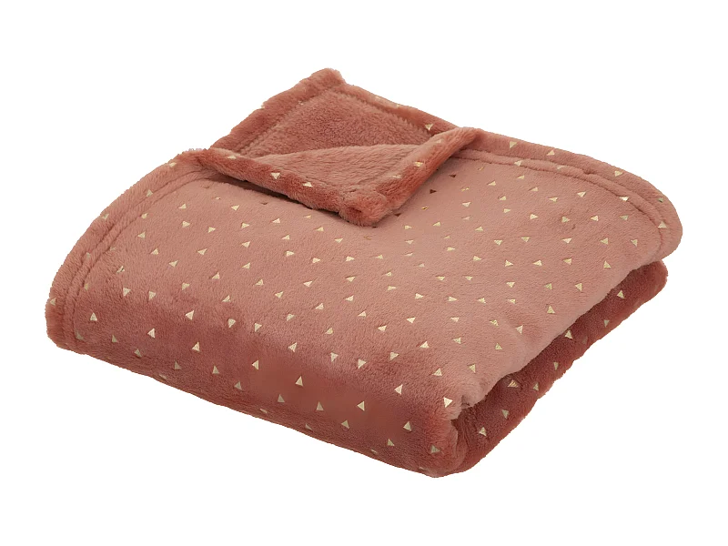 Plaid Flanelle Enfant "Berlingot" 75x100cm Terracotta