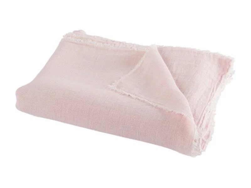 Plaid Délavé "Faded" 150x200cm Rose