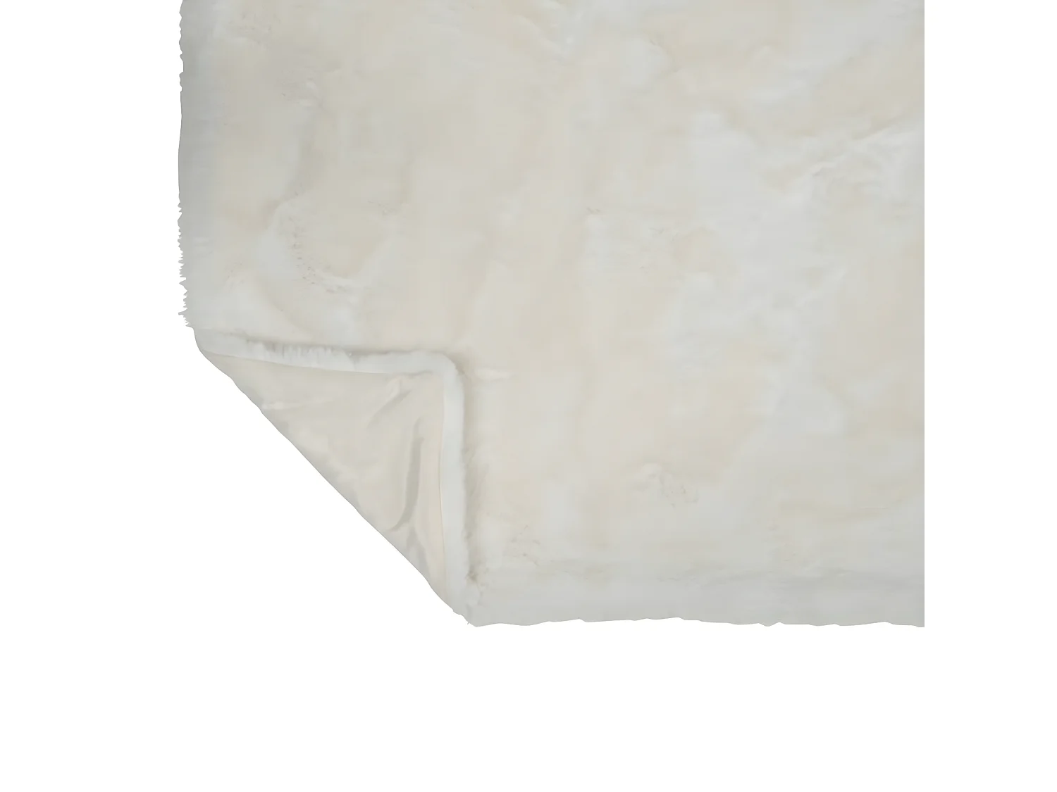 Plaid Imitation Fourrure "Cutie" 130x180cm Blanc