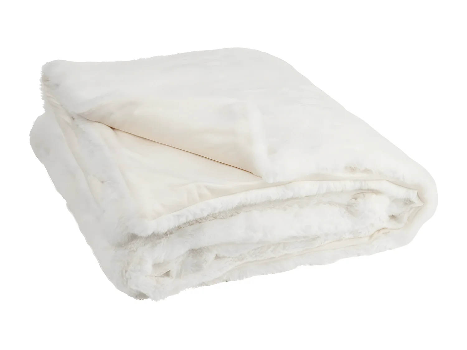 Plaid Imitation Fourrure "Cutie" 130x180cm Blanc