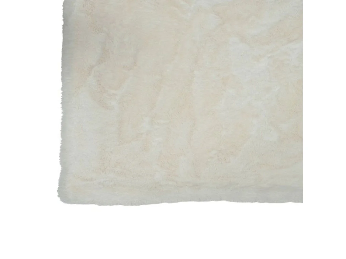 Plaid Imitation Fourrure "Cutie" 130x180cm Blanc