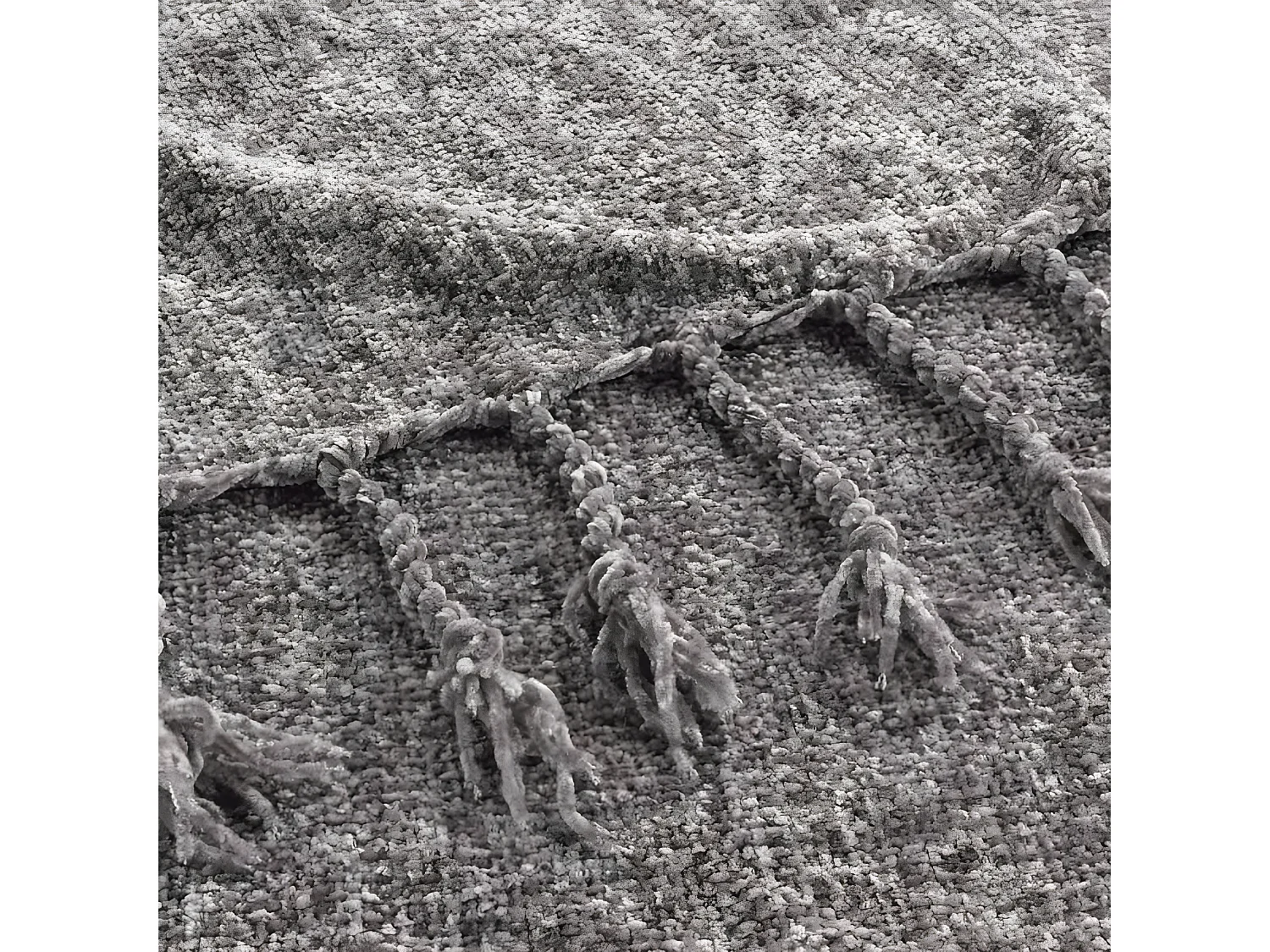 Plaid à Franges Uni "Mélissa" 125x150cm Taupe