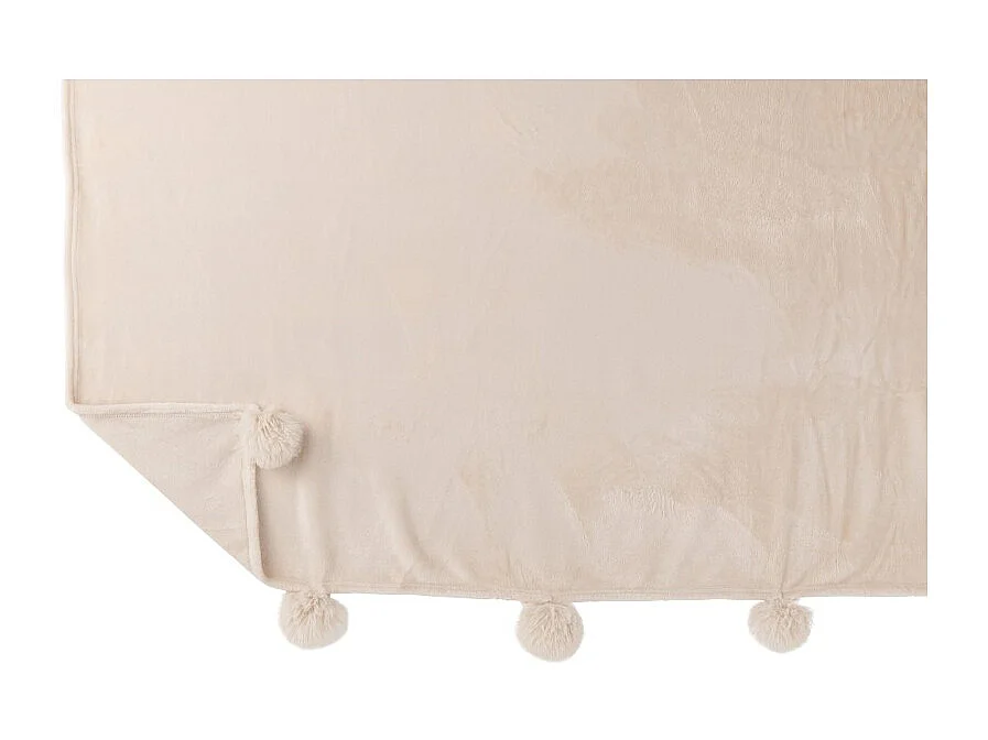 Manta de tela crema 170x130x1 cm