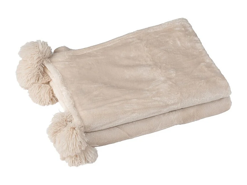 Manta de tela crema 170x130x1 cm