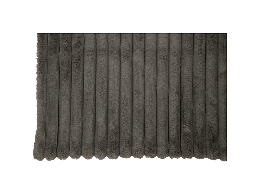 Plaid Design Uni "Corduroy" 130x180cm Gris Foncé