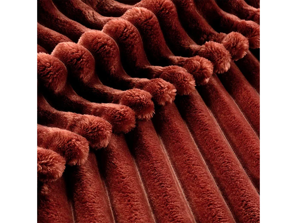 Plaid Flanelle Uni "Kalie" 180x220cm Rose