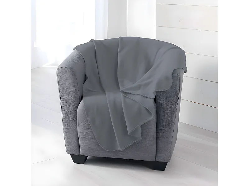 Plaid Polaire "Milou" 125x150cm Anthracite