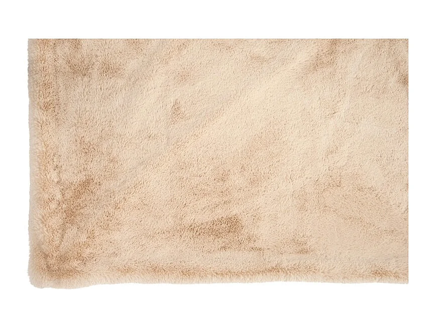 Plaid de tela beige de 180x130x3 cm