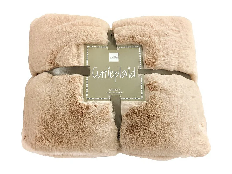 Plaid Imitation Fourrure "Cutie" 130x180cm Beige
