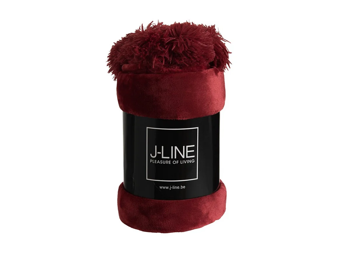 Plaid à Pompons "Blanket" 130x170cm Rouge