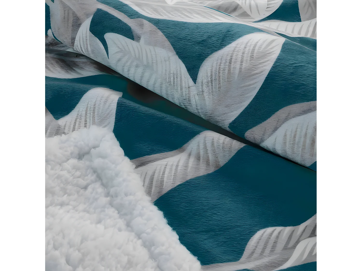 Plaid Velours Imprimé "Isibelle" 125x150cm Bleu