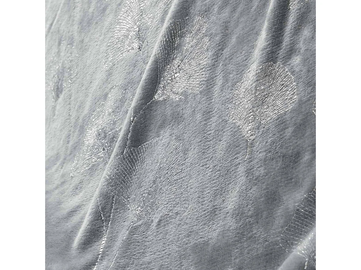 Plaid Imprimé "Bloomy" 125x150cm Gris