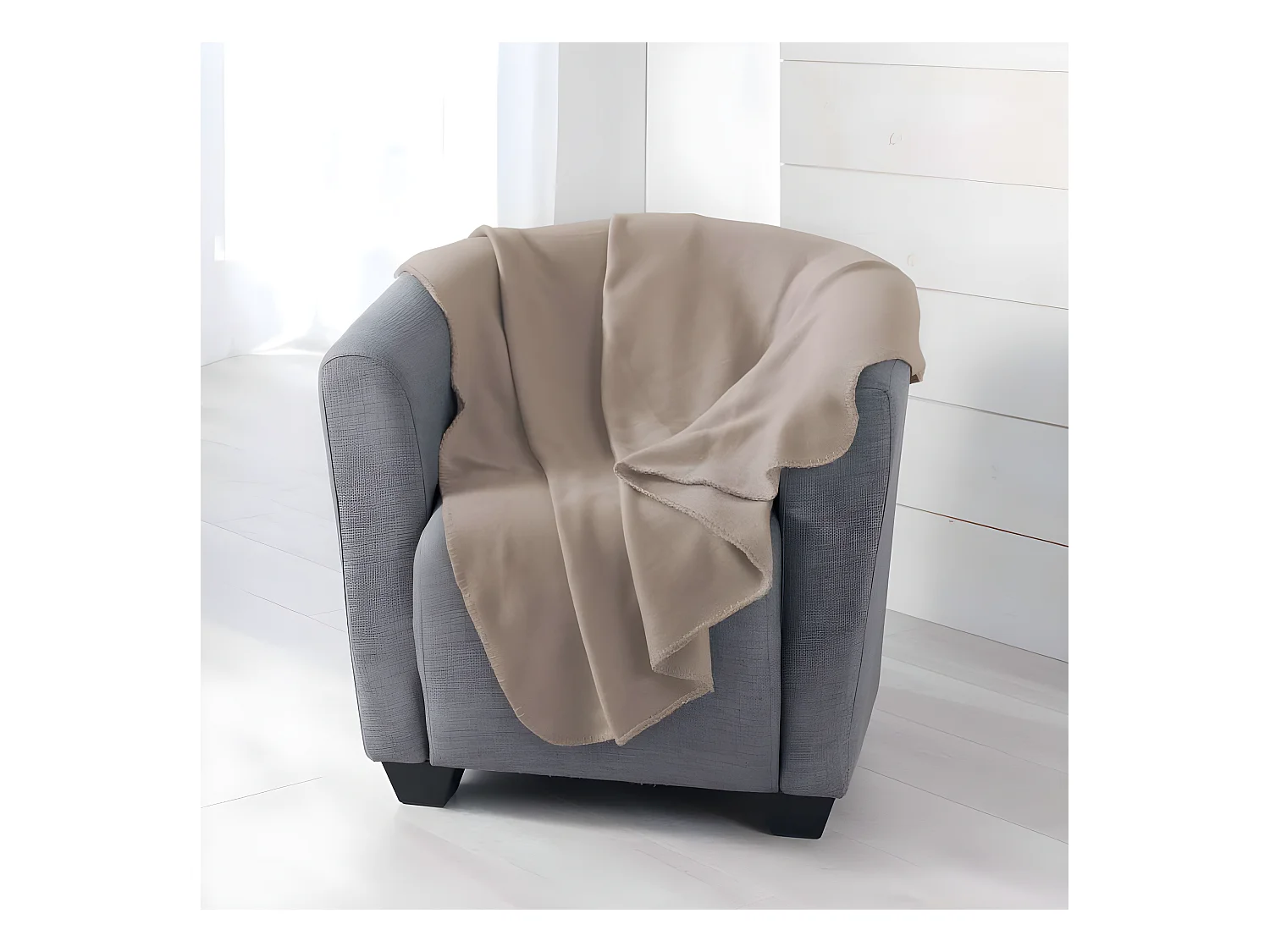Plaid Polaire "Milou" 125x150cm Taupe