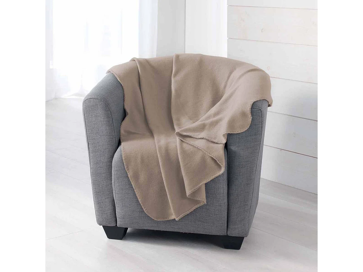 Plaid Polaire "Milou" 125x150cm Taupe