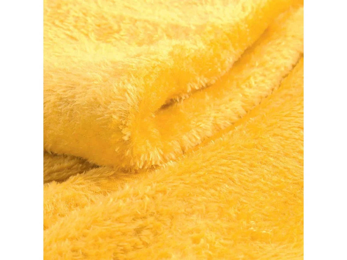 Plaid Uni en Flanelle "Flanou" 125x150cm Jaune