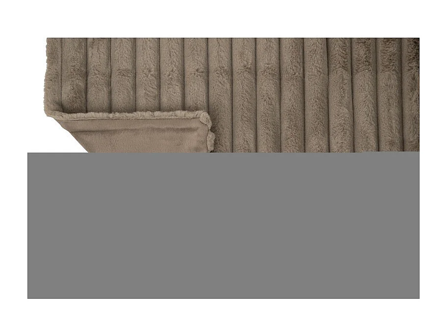 Plaid de poliéster gris de 130x180cm