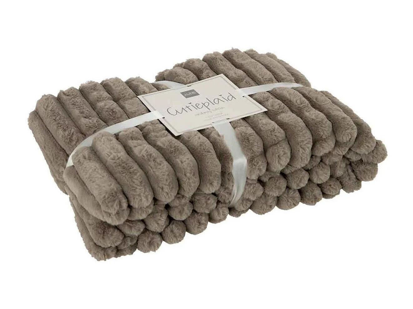 Plaid Design Uni "Corduroy" 130x180cm Gris