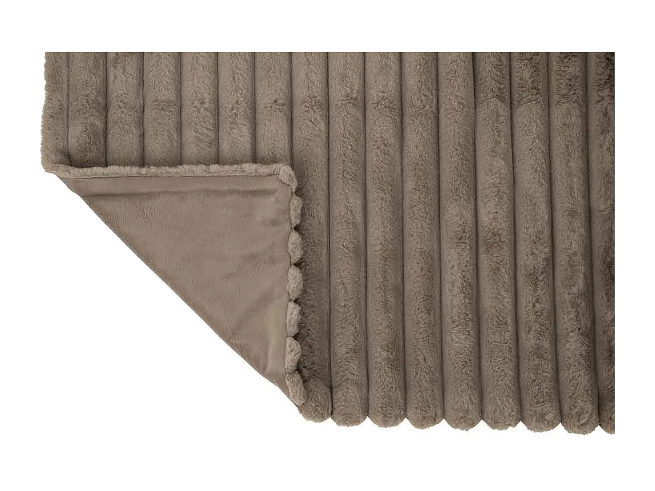 Plaid Design Uni "Corduroy" 130x180cm Gris