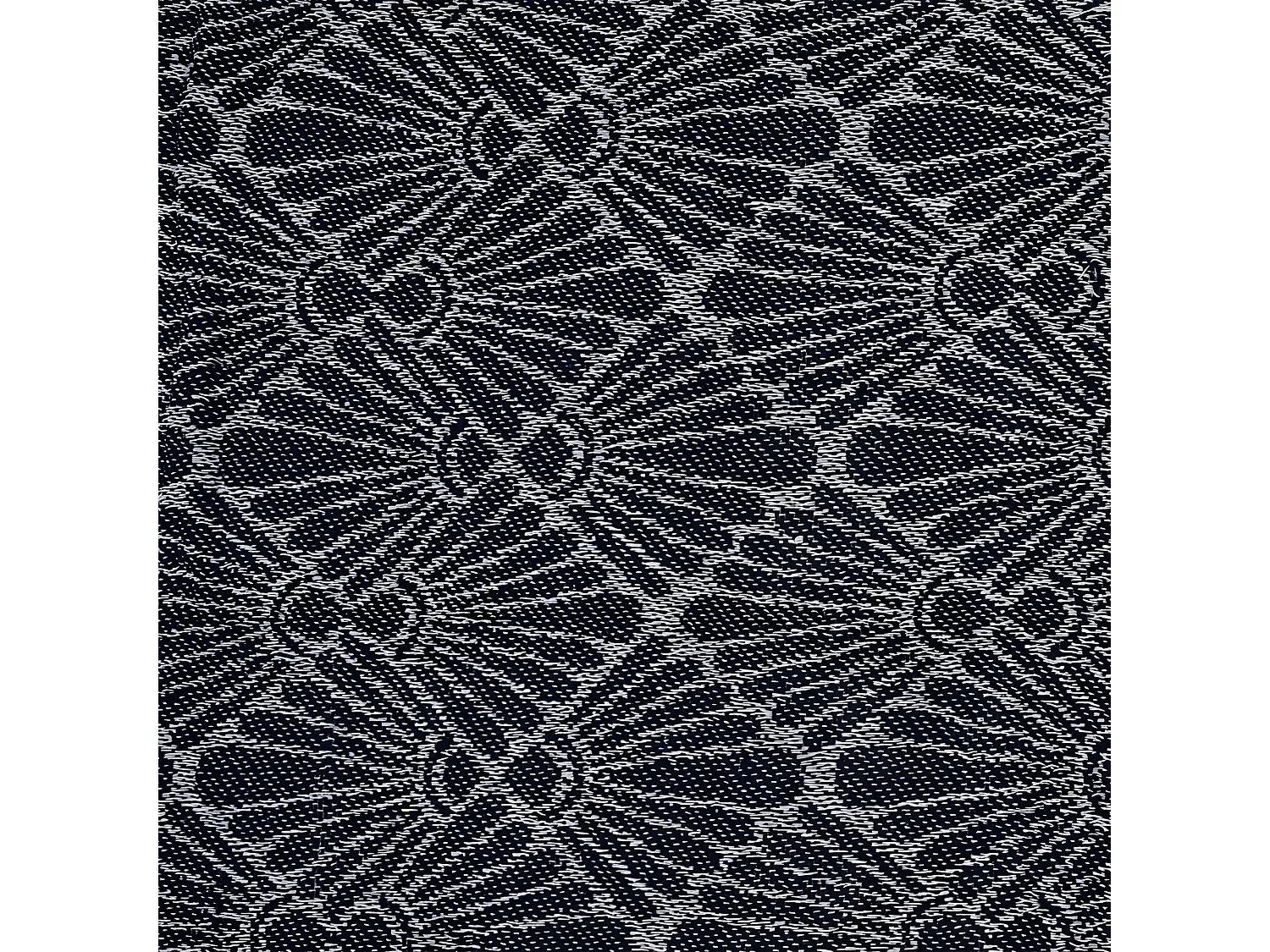 Plaid Jacquard Géométrique "Nema" 125x150cm Bleu Marine