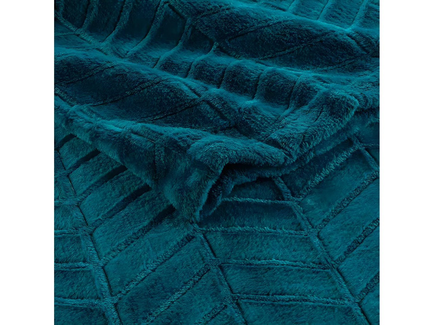 Plaid Flanelle Uni "Arya" 180x220cm Bleu