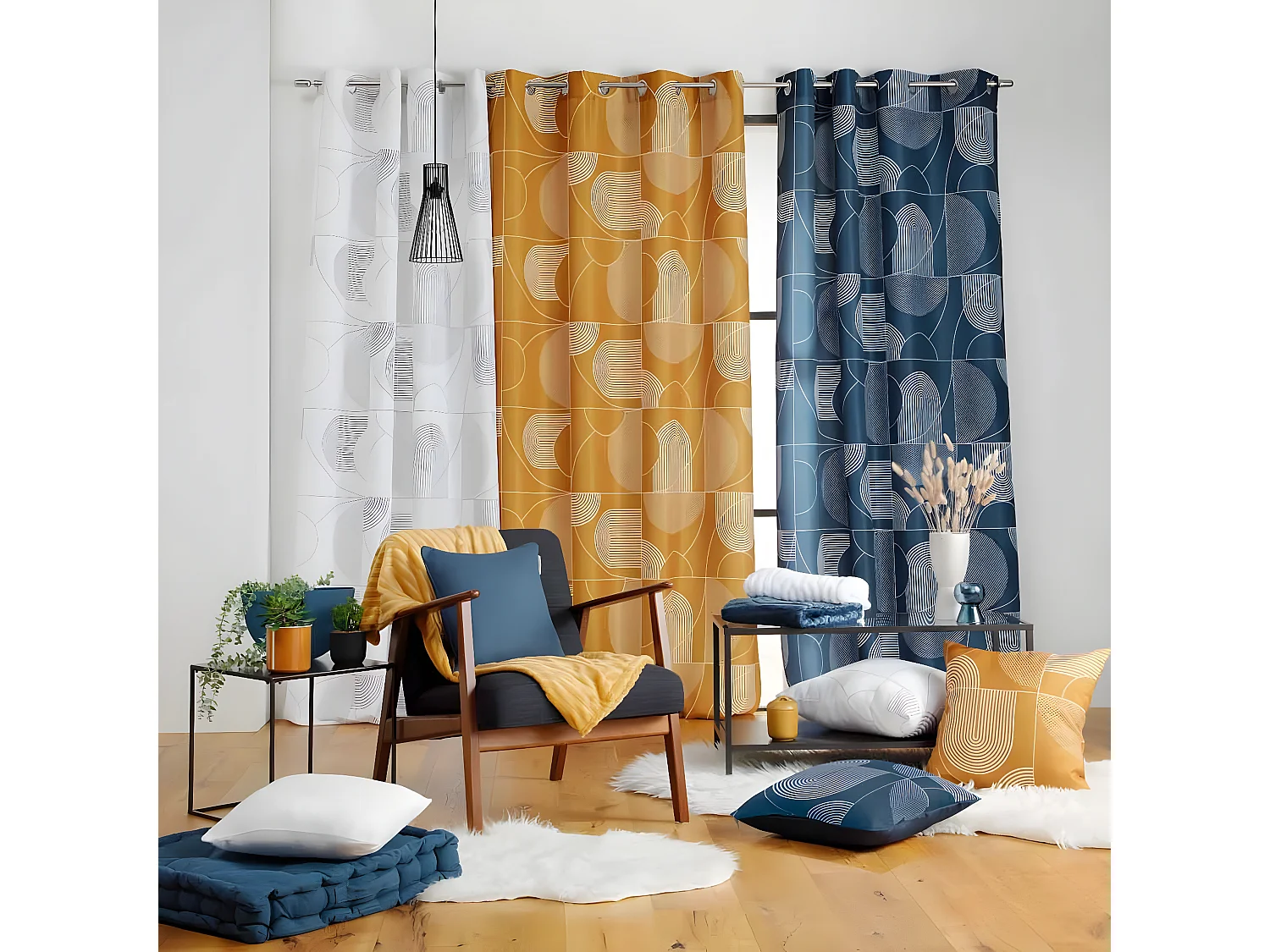 Plaid Flanelle Uni "Esquisse" 125x150cm Blanc