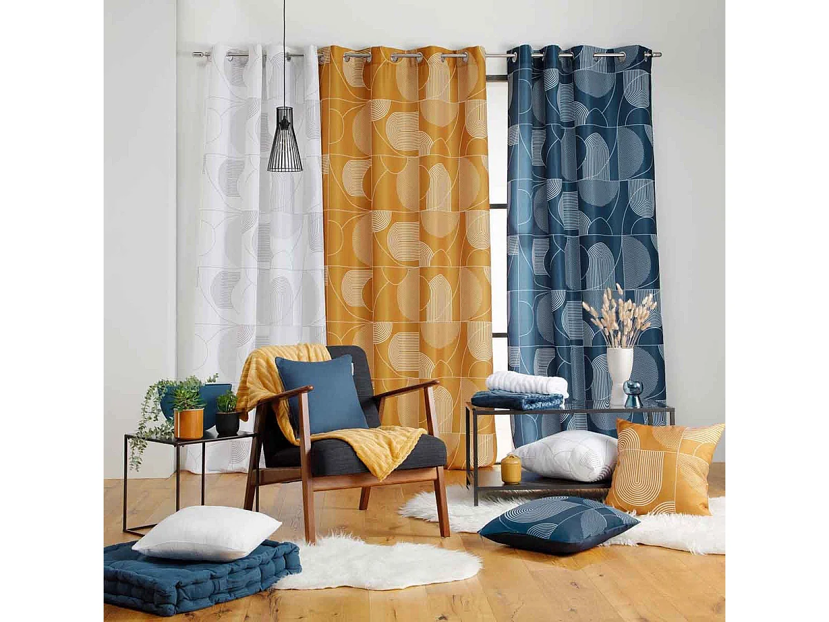 Plaid Flanelle Uni "Esquisse" 125x150cm Blanc